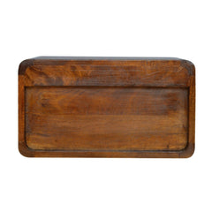 Wall Mounted Open Woven Bedside Table - Chestnut