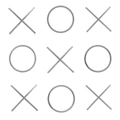 XOXO - Steel Wall Decor - Pearl Silver