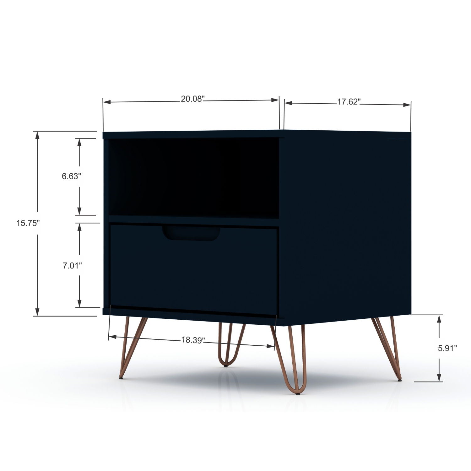 Rockefeller - Nightstand With 1 Drawer