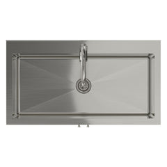 Reed - Deluxe Laundry Cabinet With Pull-Out Faucet And Stainless Steel Sink
