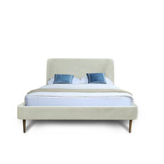 Heather - Upholstered Bed With Curved Headboard