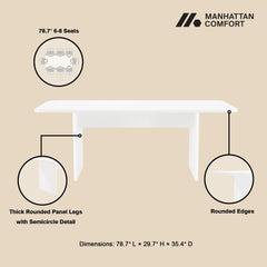Ella - Dining Table - White