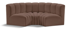 Arc - Faux Leather 3 Piece Modular U-Shaped Sofa