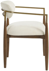 Riccio - Fabric Dining Arm Chair (Set of 2) - Walnut Frame