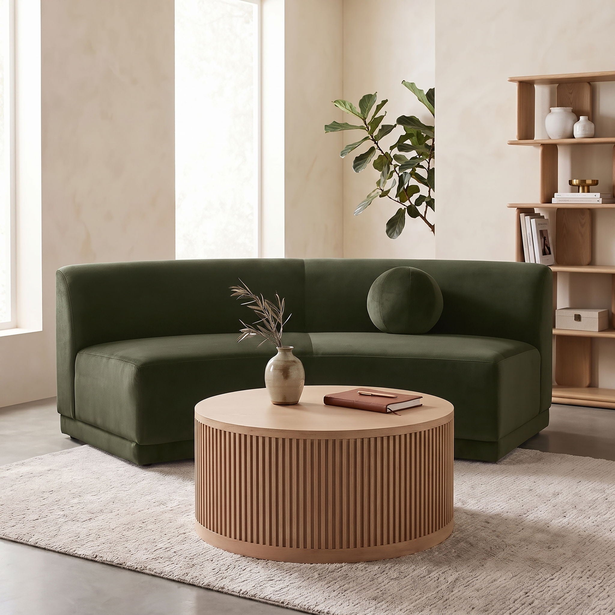 Avra - Velvet Performance Fabric Upholstered Armless Sofa