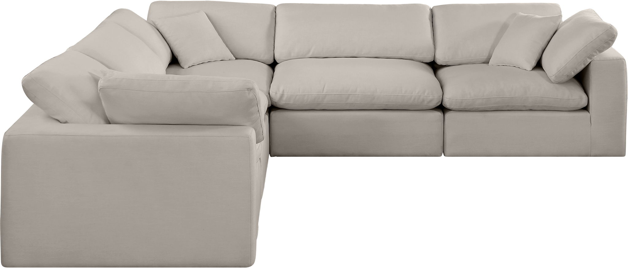 Comfy - 5 Piece Linen Modular Corner Sectional
