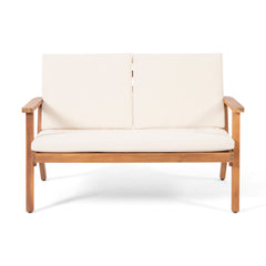 Serenit - 2 Piece Patio Set With Cushions, Loveseat And Coffee Table - Beige / Brown