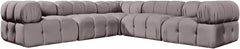 Orin - Velvet 5 Piece Modular Corner Sectional