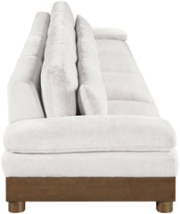 Turin - Chenille Fabric Upholstered Modular Sectional - Cream