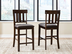 Haddigan - Upholstered Barstool (Set of 2) - Dark Brown