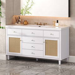 Modern Bathroom Vanity With Sink, Soft Close Drawers