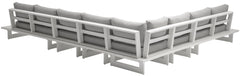 Maldives - 6 Piece Water Resistant Outdoor Patio Modular Sectional With White Base