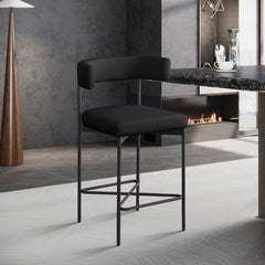 Rivage - Durable Stool With Black Frame (Set of 2)
