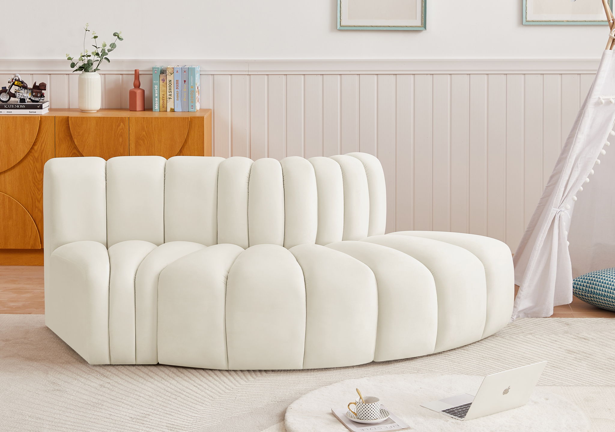 Arc - Velvet 3 Piece Modular Sofa