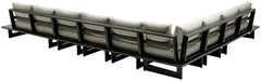 Maldives - 7 Piece Water Resistant Outdoor Patio Modular Sectional With Gray Base