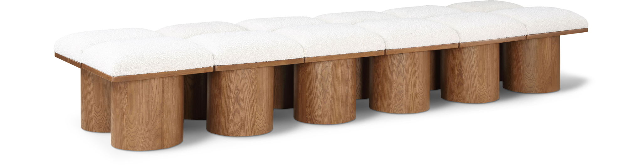 Pavilion - 12 Piece Modular Bench With Brown Base