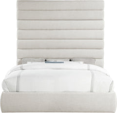 Adam - Linen Fabric Bed With 89" Headboard