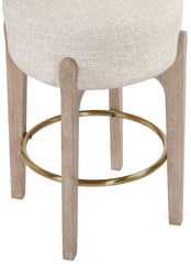 Torino - Backless Counter Stool With Brushed Natural Base (Set of 2)