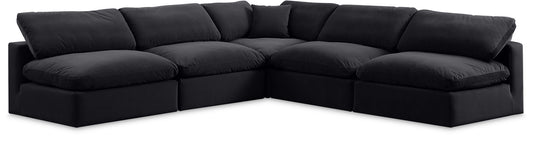 Comfy - 5 Piece Velvet Modular Corner Armless Sectional