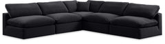 Comfy - 5 Piece Velvet Modular Corner Armless Sectional