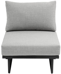 Maldives - Water Resistant Outdoor Patio Armless Chair With Gray Frame
