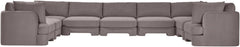 Hammond - Velvet Performance Fabric Upholstered 9 Piece Sectional