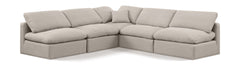 Indulge - Linen 5 Piece Modular Corner Armless Sectional
