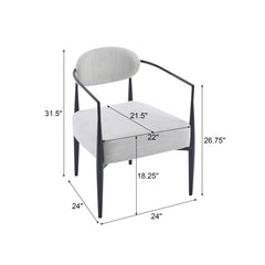 Modern Upholstered Accent Armchair With Pocket Spring Seat