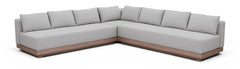 Solace - Olefin Performance Fabric 3 Piece Outdoor Patio Modular Sectional (2 Sofas & Corner Chair)