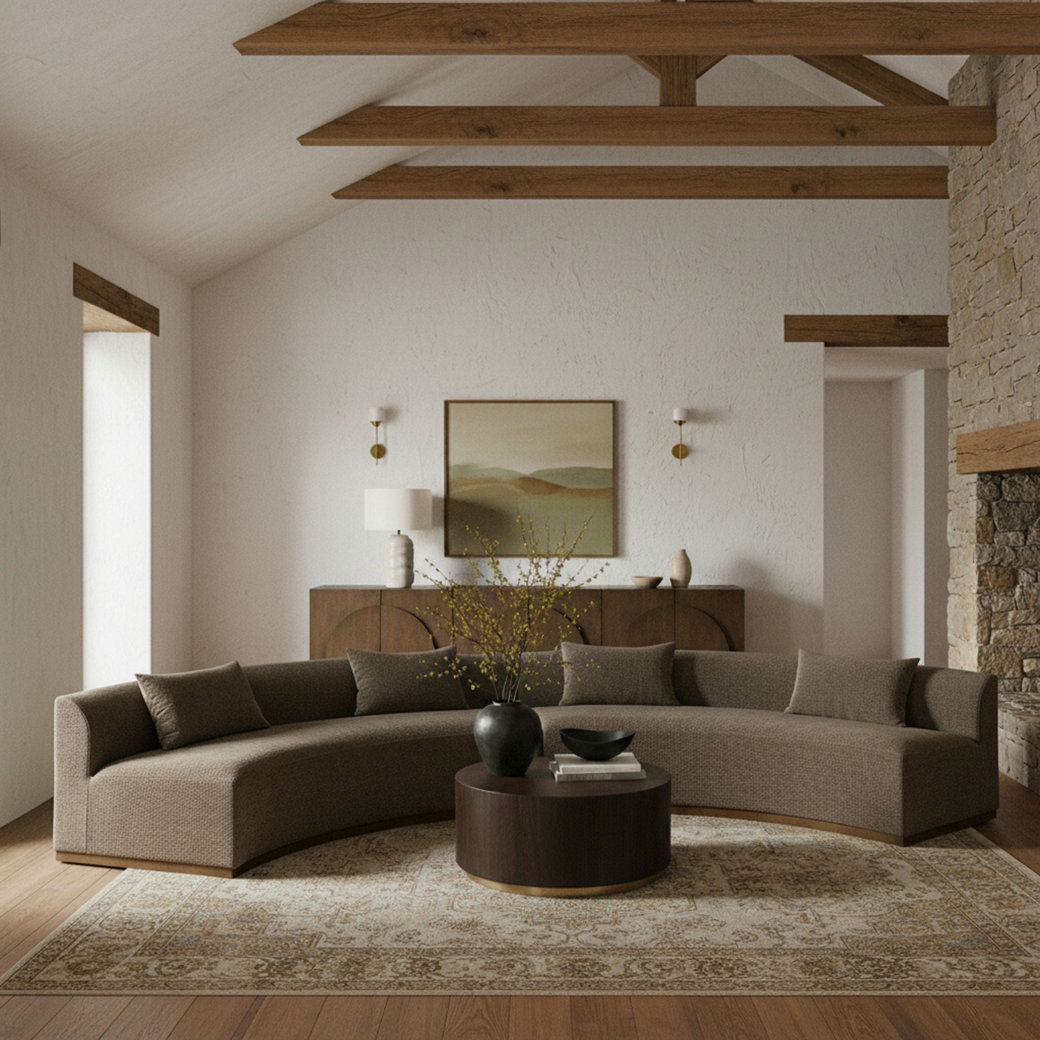 Avanti - 182.5" Chenille Fabric Upholstered 2 Piece Modular Sectional