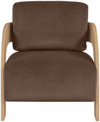 Cedra - Velvet Performance Fabric Upholstered Accent Chair - Natural Frame