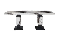 D12DT - Dining Table - White / Black