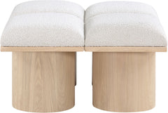 Pavilion - 4 Piece Modular Bench With Natural Base