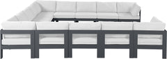 Nizuc - Outdoor Patio 13 Piece Modular Sectional With Gray Frame