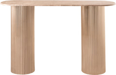 Cindra - Genuine Marble Top And Iron Base Console Table
