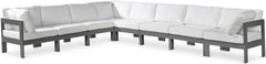 Nizuc - Outdoor Patio 8 Piece Modular Sectional With Gray Frame