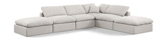 Indulge - Linen 6 Piece Modular Armless Sectional