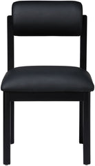 Roundhill - Faux Leather Dining Chair (Set of 2) - Black Frame