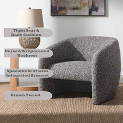 Livia - Accent Chair - Brown / Gray