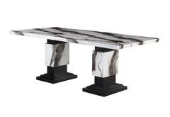 D12DT - Dining Table - White / Black