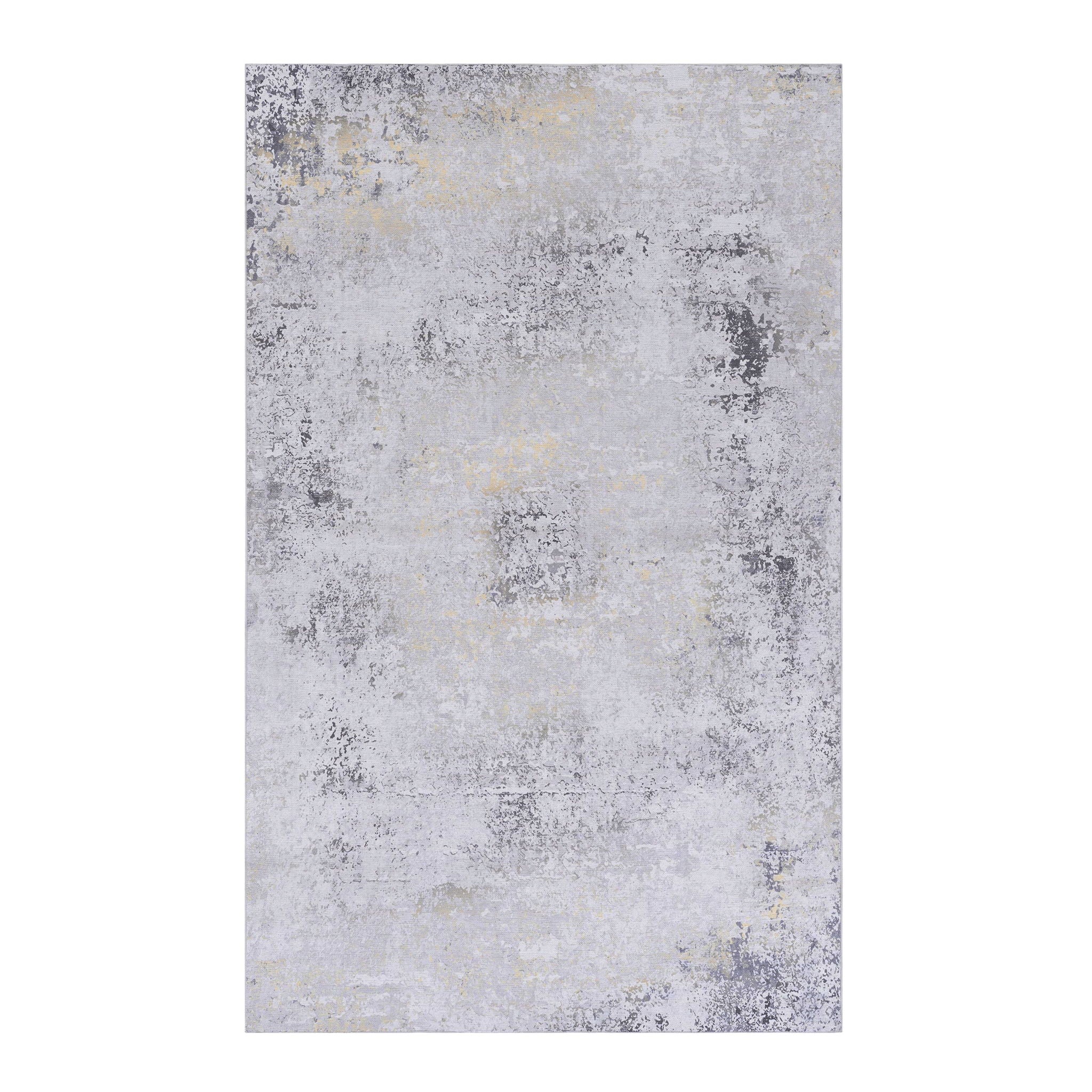 Maval - 6' X 9' Washable Area Rug - Gray