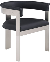 Romeo - Faux Leather Dining Chair With Silver Base (Set of 2)
