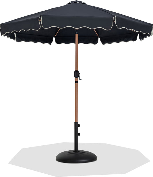 Amalfi - Patio Umbrella - Black Base / Light Brown Pole