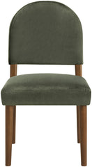 Varinelle - Velvet Dining Chair (Set of 2) - Walnut Frame