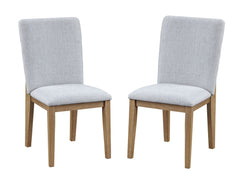 Delphine - Linen Fabric 19" Dining Chair (Set of 2) - Gray