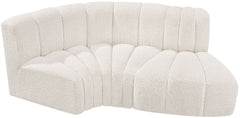 Arc - Boucle Fabric 3 Piece Modular L-Shaped Sofa