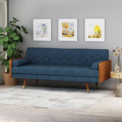 Aidan - Mid Century Modern Tufted Fabric Sofa