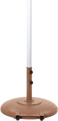 Fiji - Aluminum Patio Umbrella With Round Teak And White Base