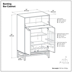 Banting - Bar Cabinet - Walnut Brown