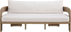 Sandbay - Olefin Water Resistant Fabric And Wicker Outdoor Patio Sofa